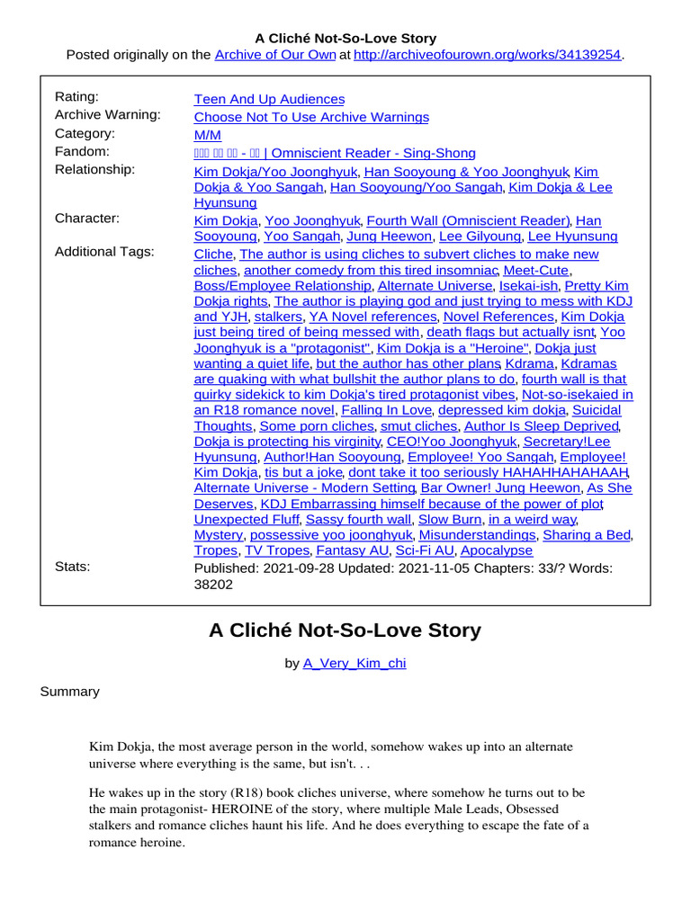 A Cliche Not So Love | PDF