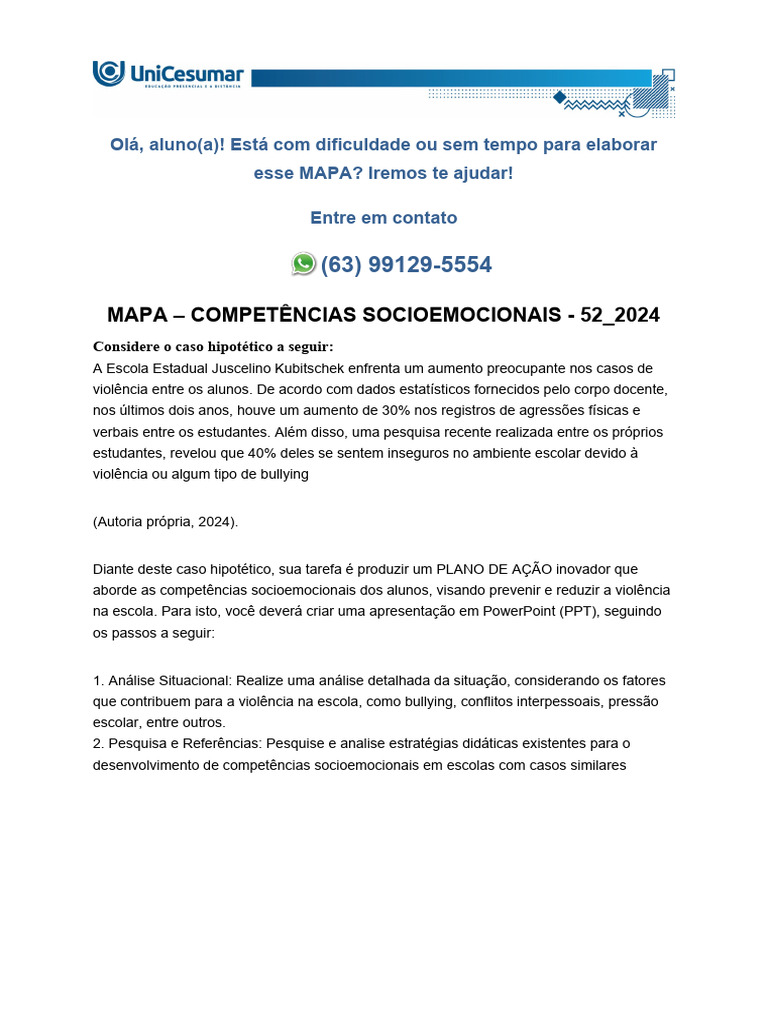 Considere o Caso Hipotético A Seguir: A Escola Estadual Juscelino ...
