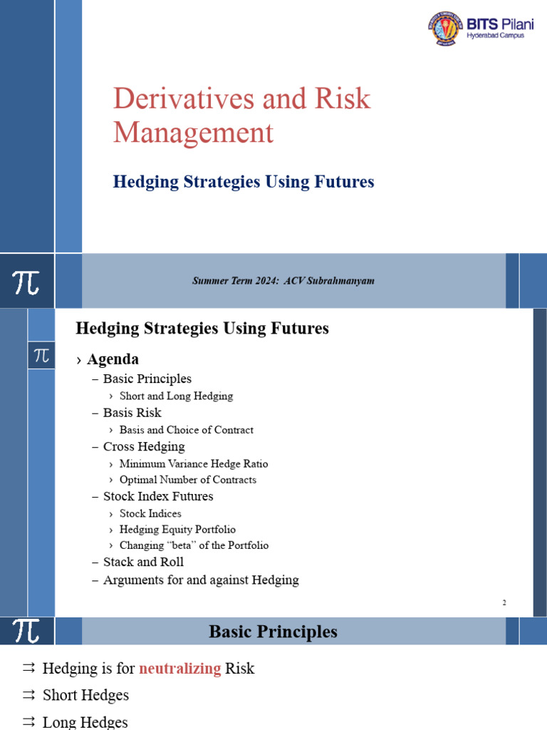 Hedging Strategies with Futures Explained | PDF | Hedge (Finance ...