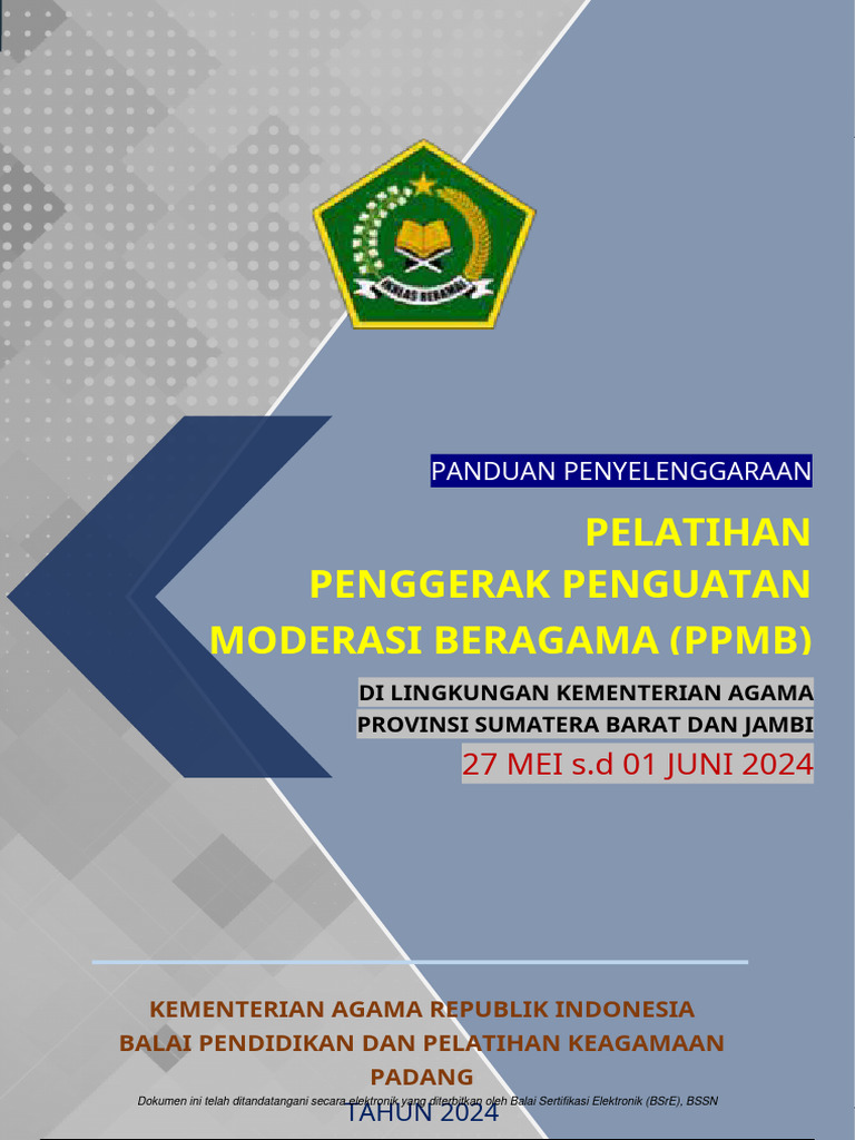 Panduan Pelatihan PPMB Angkatan XV | PDF