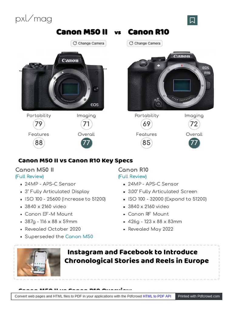 canon comparison | PDF | Canon Inc. | Image Stabilization