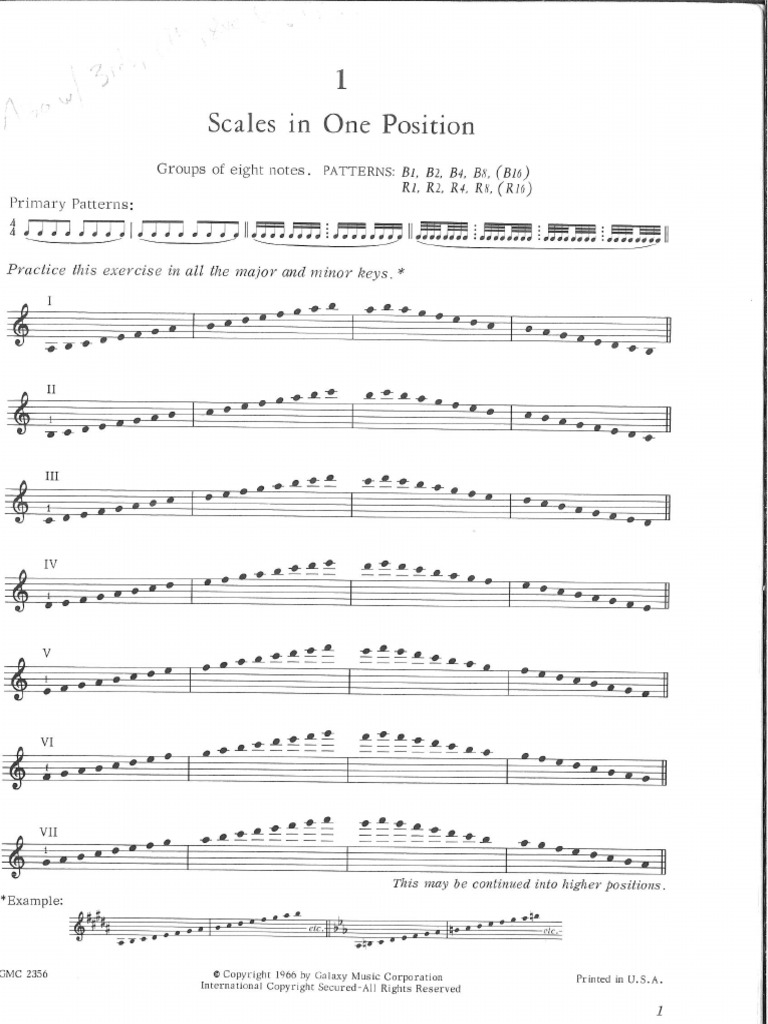 Galamian 1 Position Scales and Arpeggios PDF