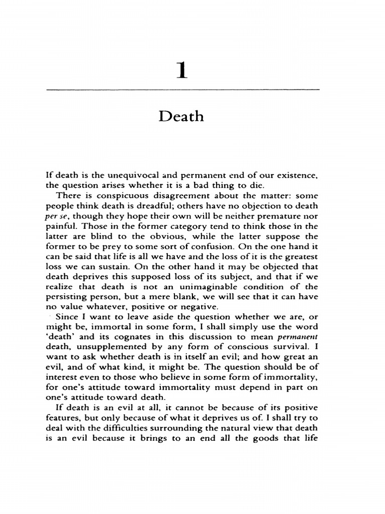 10 Death (From Nagel - Mortal Questions) | PDF | Experience | Evil