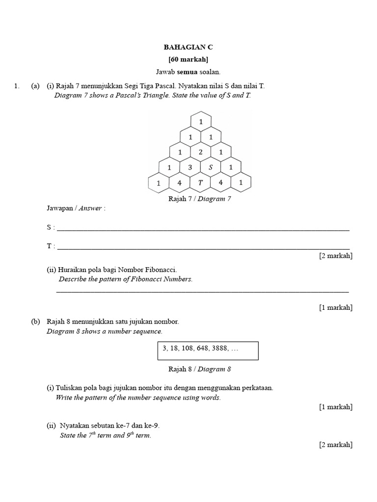 Soalan Matematik | PDF