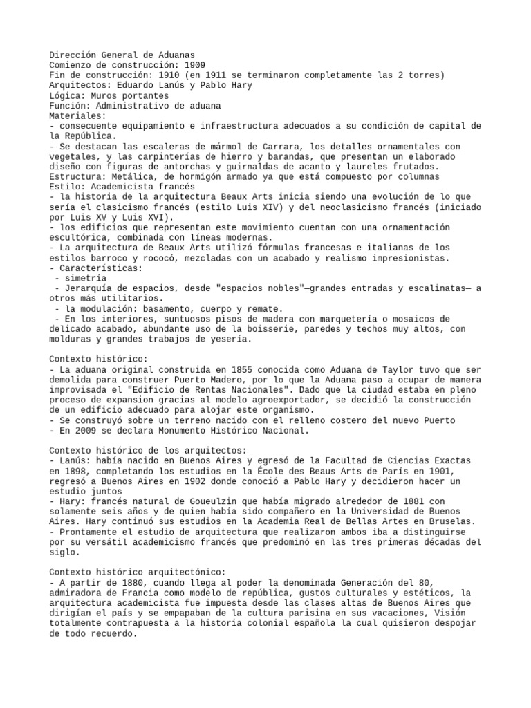 Dirección General De Aduanas Pdf Estilo Diseño Arquitectonico