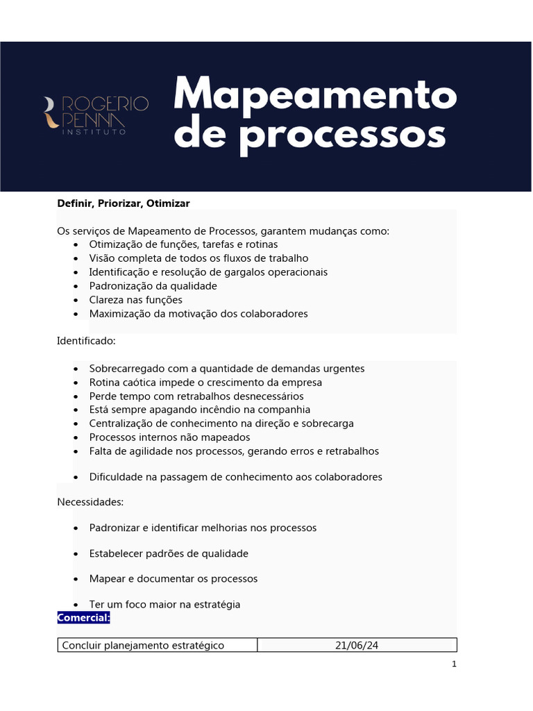 Mapeamento e Otimização de Processos | PDF | Marketing | Business