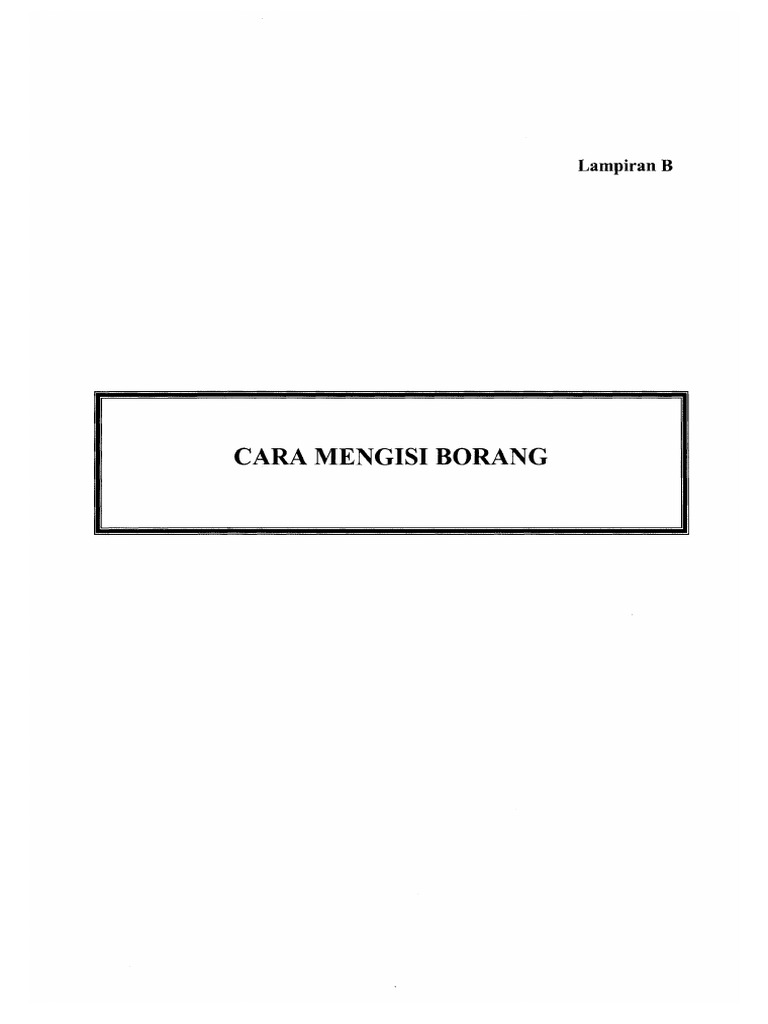 Lampiran b cara isi borang pdf
