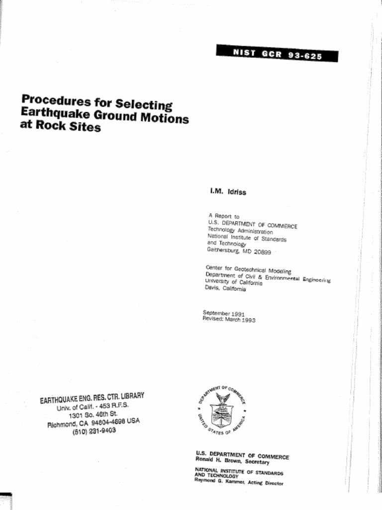 Idriss Ground Motion Rock Pdf