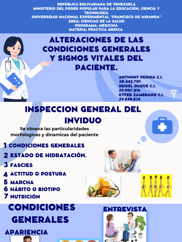 Evaluación de Condiciones Generales y Vitales | PDF | Legumbres ...