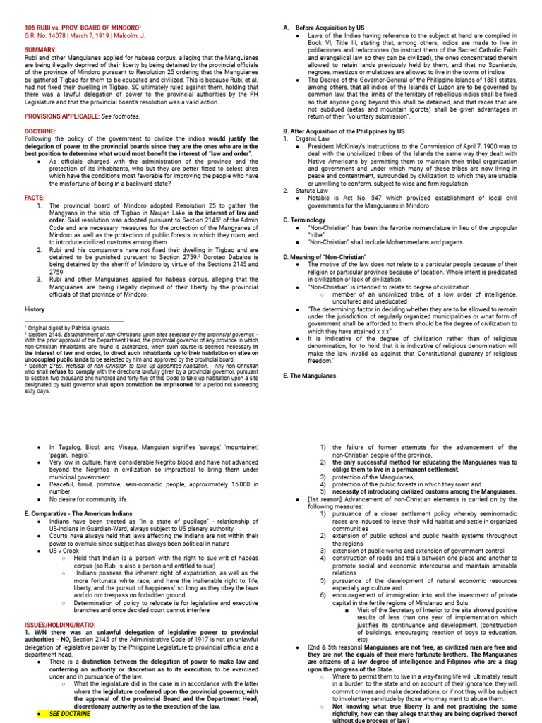 105 rubi v prov board of mindoro pdf due process habeas corpus