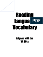 Reading Language Vocabulary: Aligned With The Va Sols