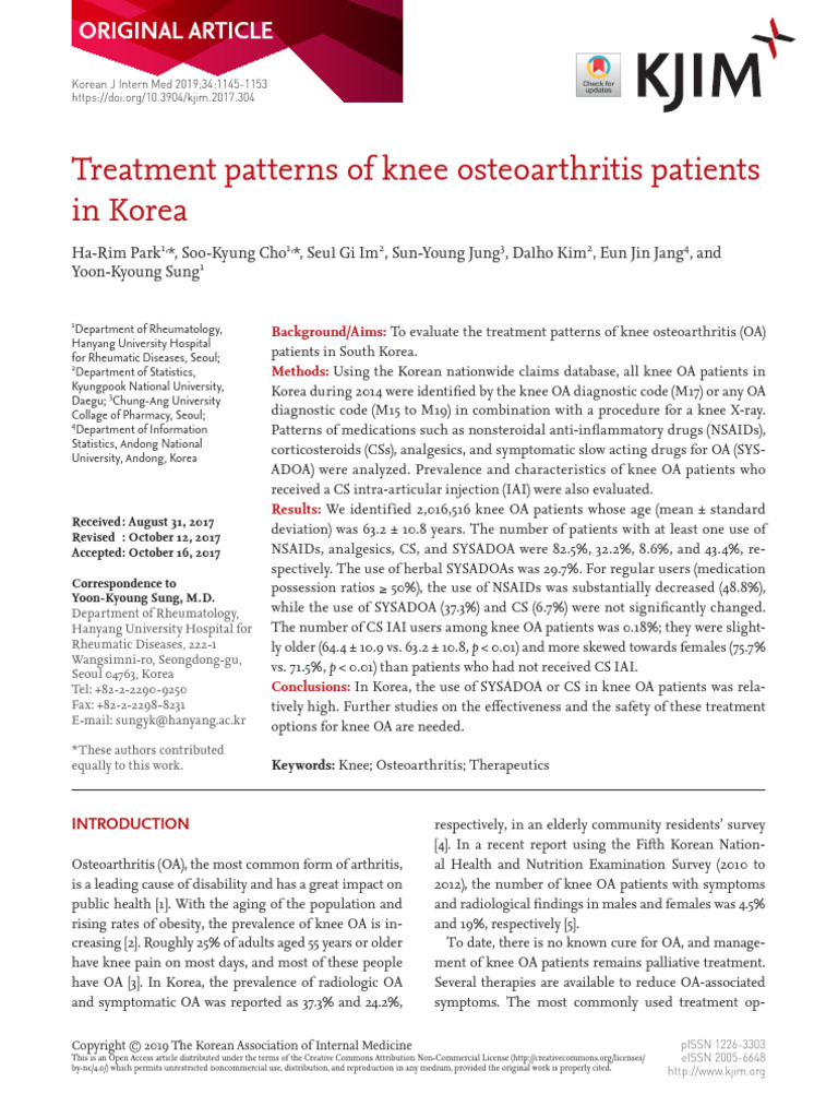 Kjim 2017 304 | PDF | Rheumatology | Nonsteroidal Anti Inflammatory Drug
