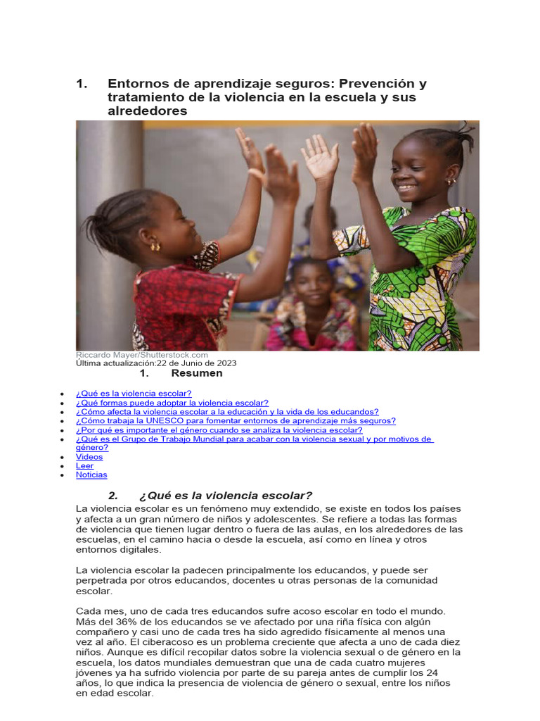 Prevención de Violencia Escolar | PDF | Violencia | Acoso cibernético