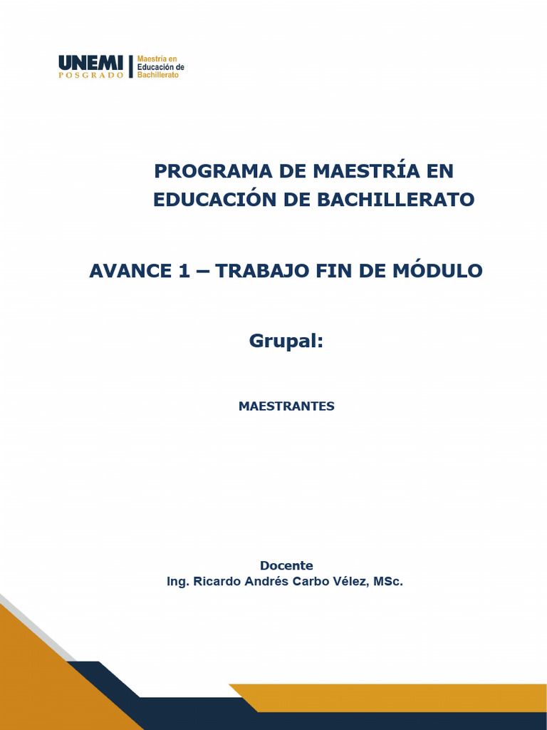 Avance 1 de Proyecto Final | PDF