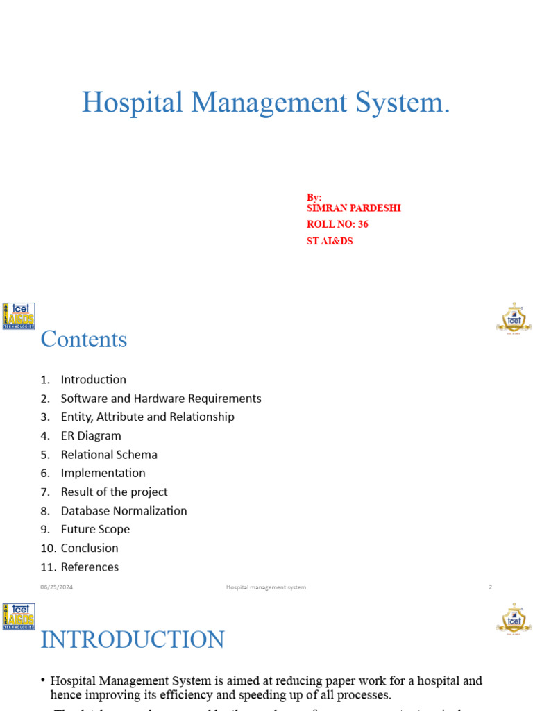 Comprehensive Hospital Management System | PDF | Databases | Hospital