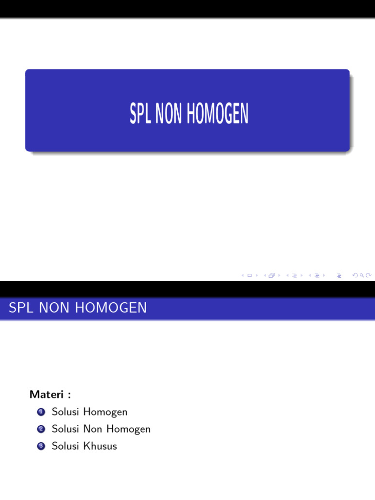 Solusi SPL Non Homogen dan Metode Koeffisien | PDF