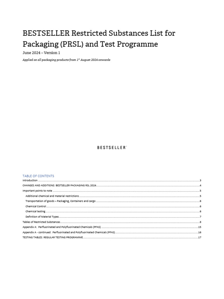 BESTSELLER 2024 Packaging RSL Guide | PDF | Packaging And Labeling ...