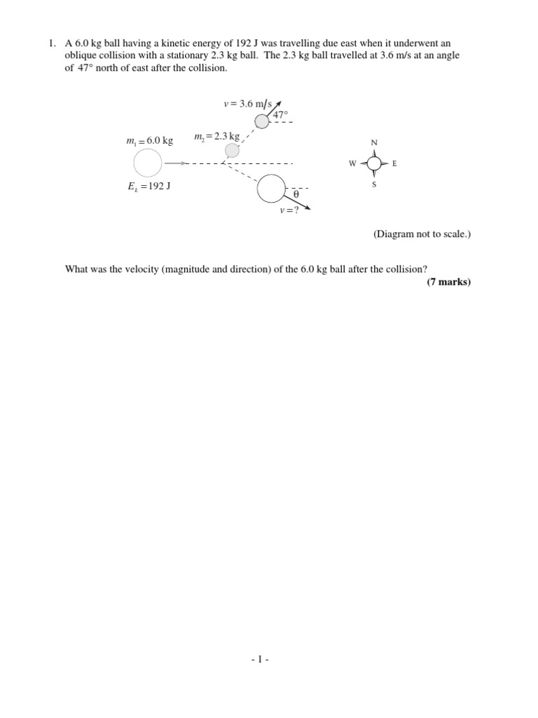 Physics Problems on Kinetic Energy and Motion | PDF | Collision | Friction