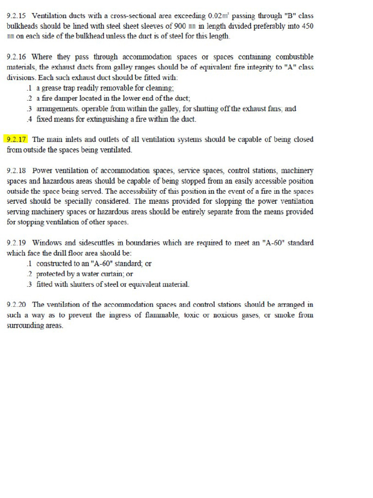 1989 IMO MODU Code 9.2.17 | PDF