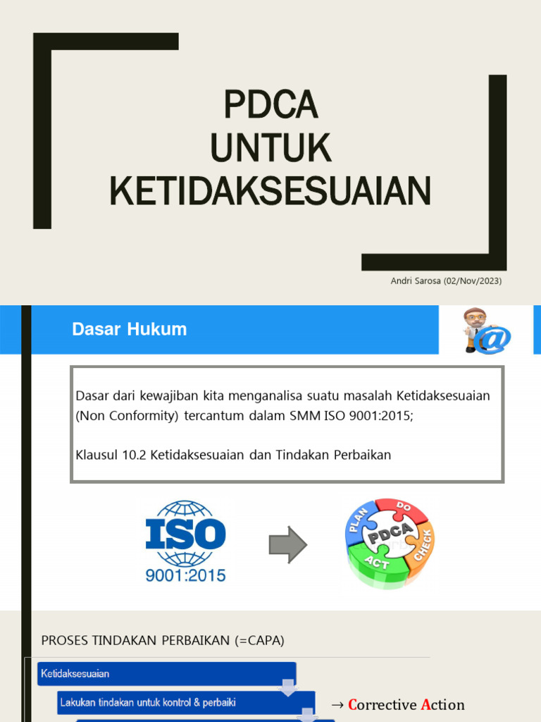 Proses PDCA dalam Penanganan Ketidaksesuaian | PDF | Karier & Perkembangan