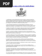 Notas para uma crítica do sindicalismo