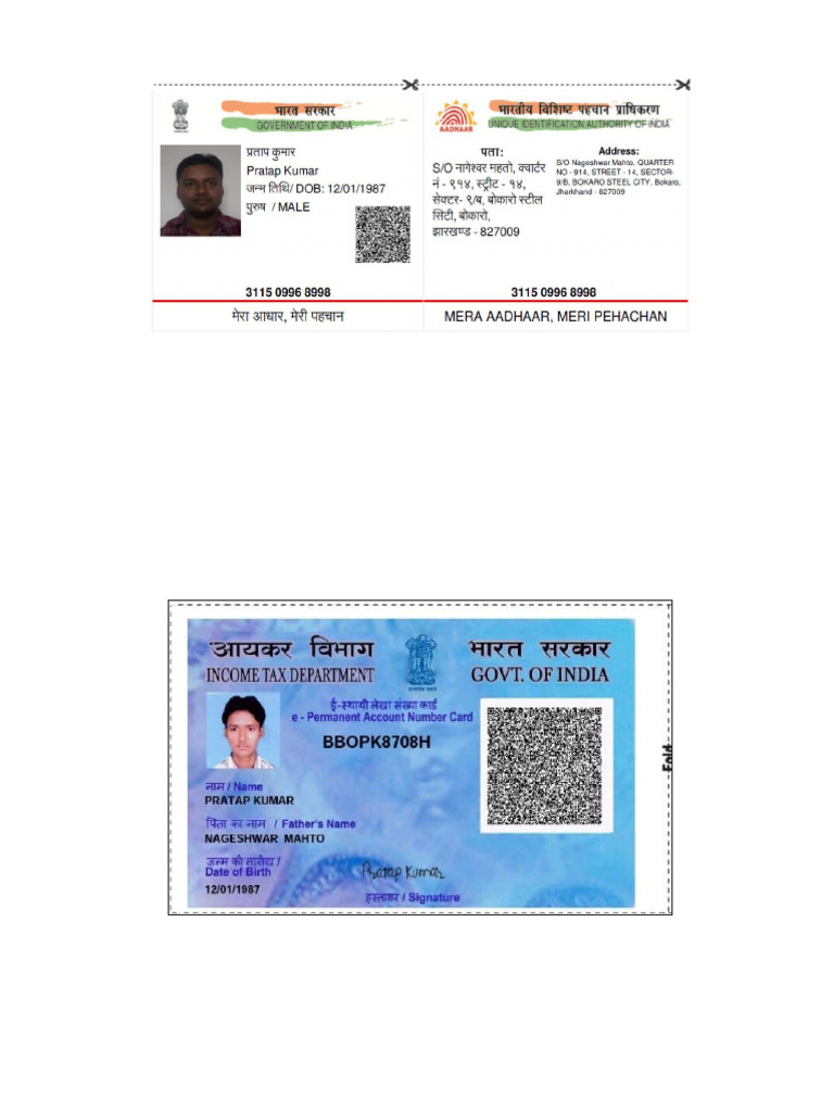 Aadhar Pan | PDF
