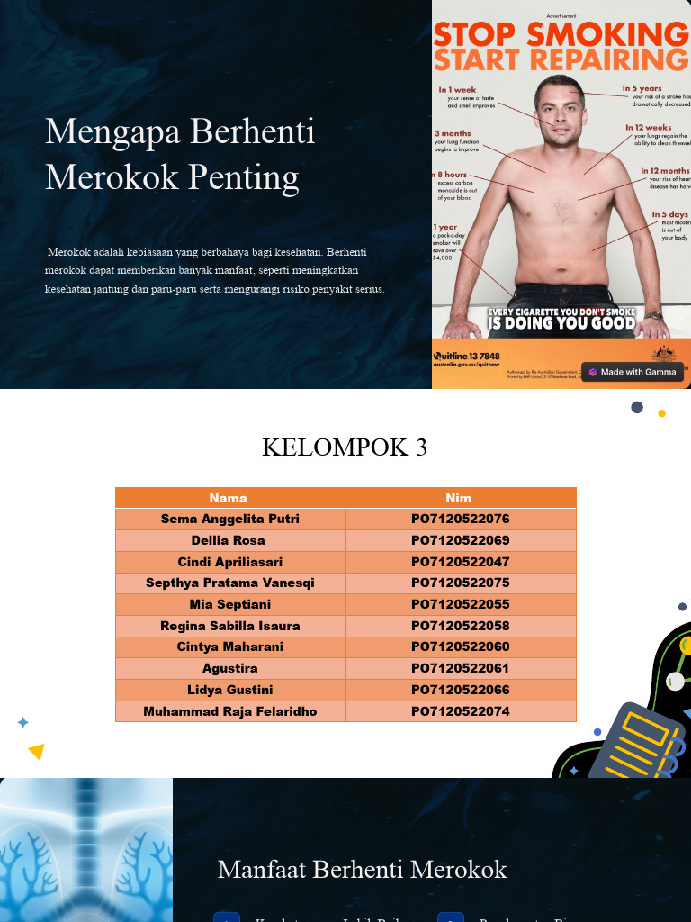 Manfaat dan Strategi Berhenti Merokok | PDF