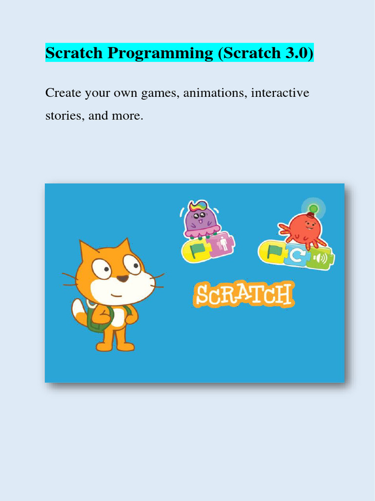 Scratch Programming (Scratch 3.0) | PDF | Scratch (Programming Language ...