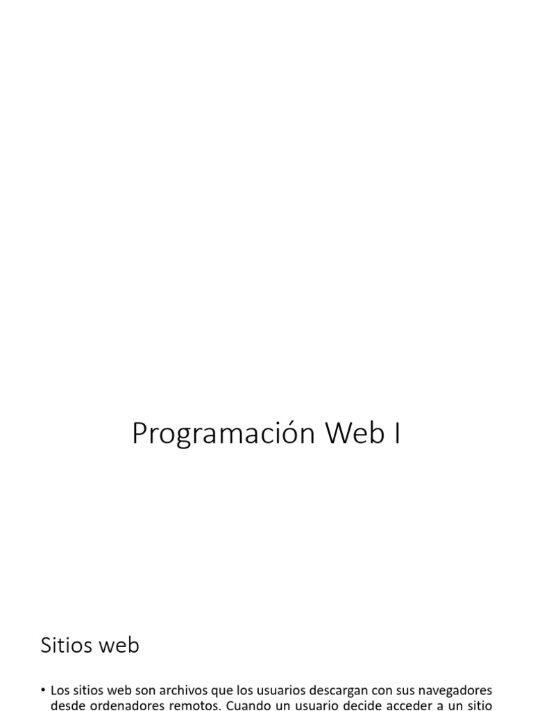 Fundamentos de Programación Web I | PDF | HTML | Red mundial