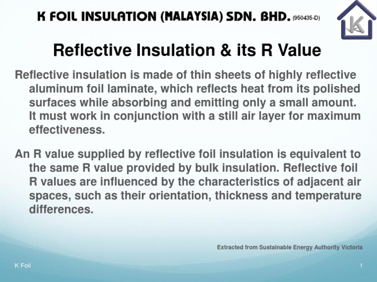 Reflective Insulation & Its R Value | PDF
