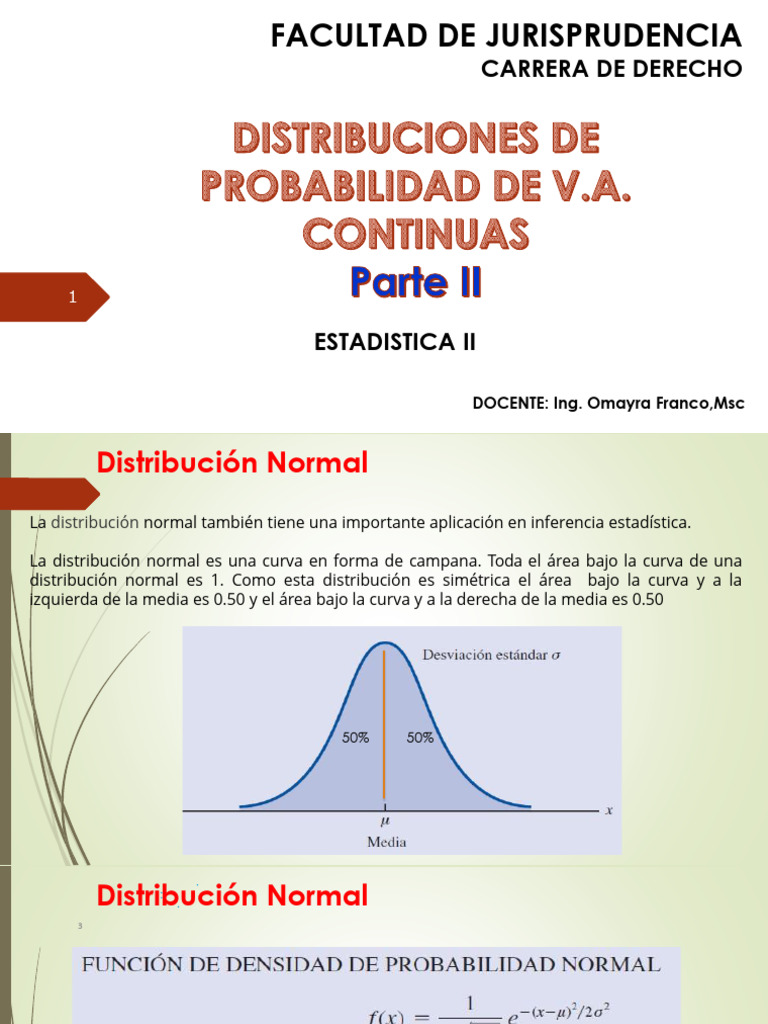 1.3 Dist Prob Cont - Normal y T Student | PDF | Distribución normal ...