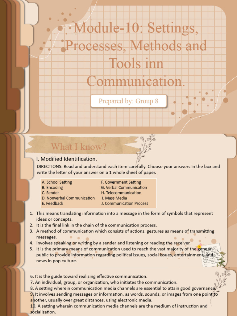 Communication Settings and Processes Guide | PDF | Communication | Mass ...