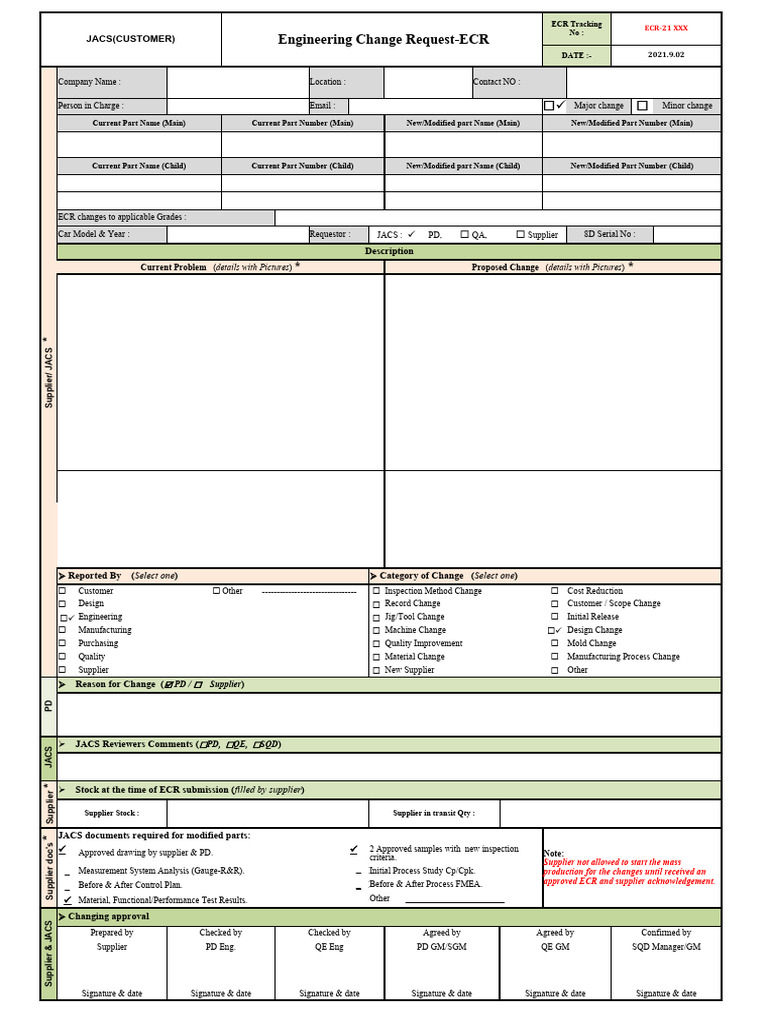 Ecr-21 Format | PDF | Engineering | Business Process