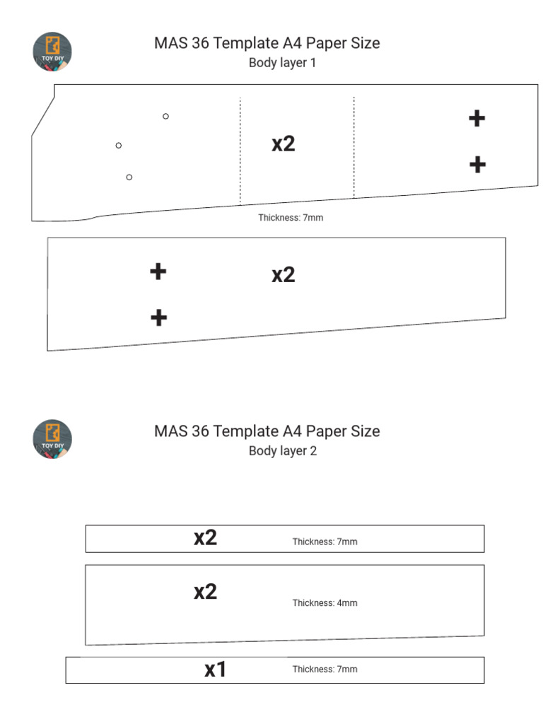Template MAS 36 A4 Paper Size ToyDIY | PDF | Paper | Rifle