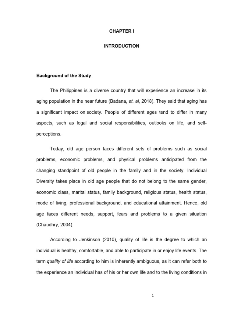 OSCA Services and Elderly Quality of Life | PDF | Quality Of Life | Welfare