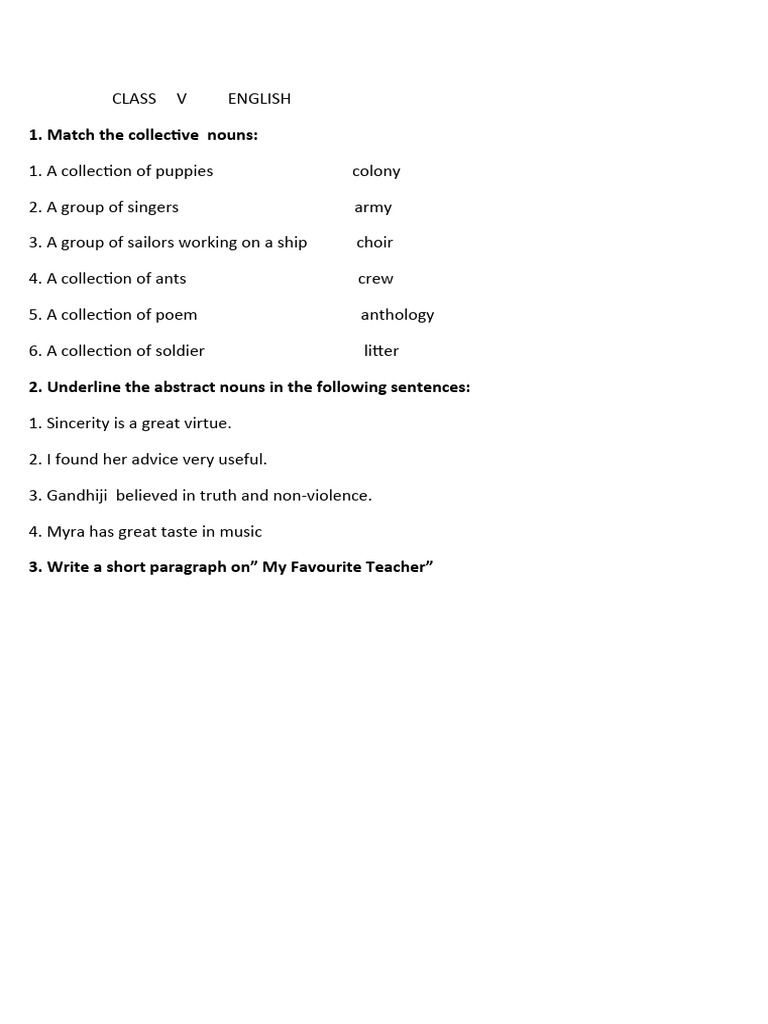 Class V English Pdf