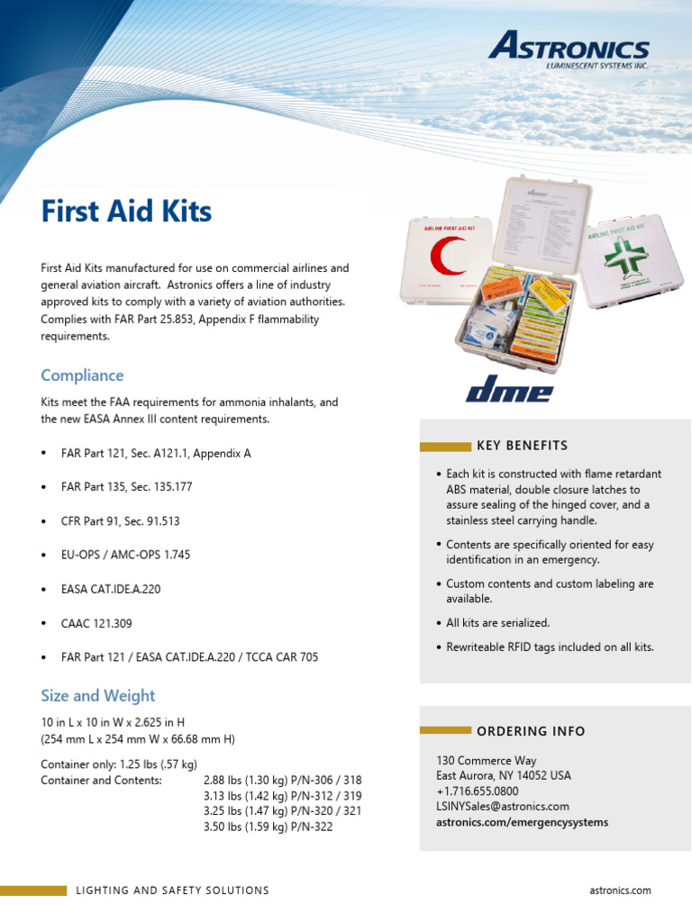 Aviation First Aid Kits Overview | PDF