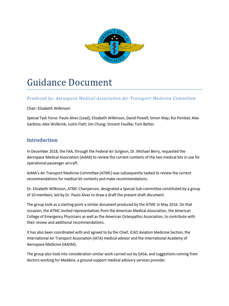 Faa med kit guidance document june 2019 pdf intravenous therapy