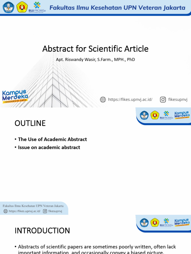 Abstract For Scientific Article | PDF | Abstract (Summary) | Academic ...