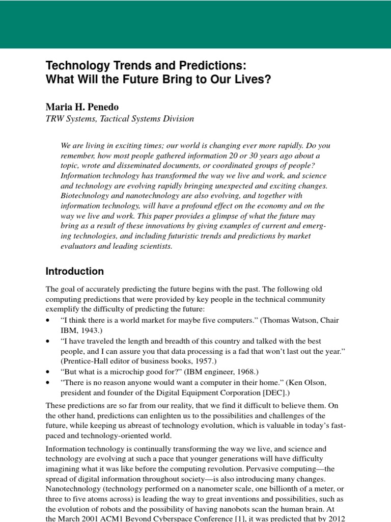 Emerging Technologies | PDF