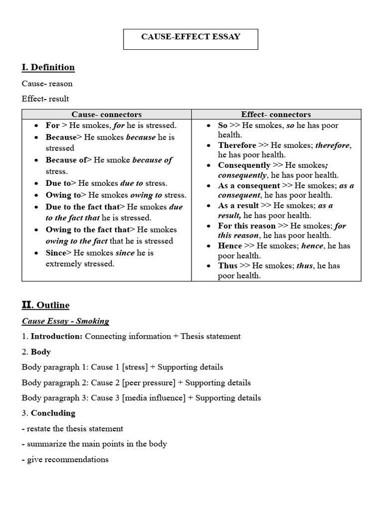 Cause and Effect Essay | PDF | Climate Change | Earth