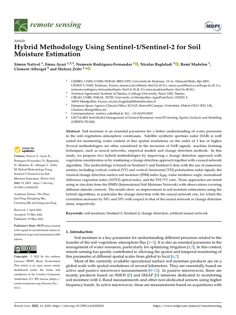Remotesensing 14 02434 | PDF | Infrared