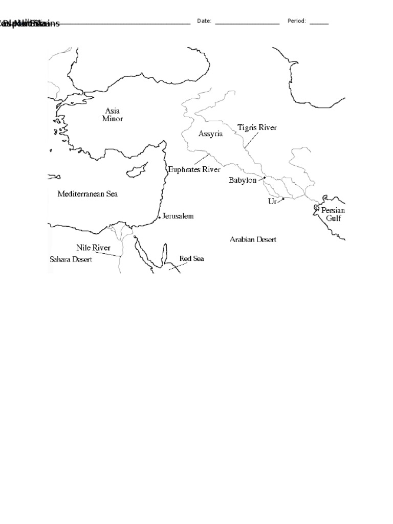 Geographic Features Labeling Activity | PDF