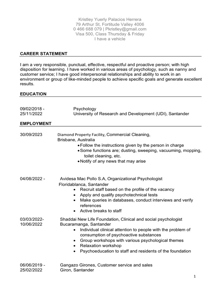 Cv template 1 4 download free pdf psychology behavioural sciences