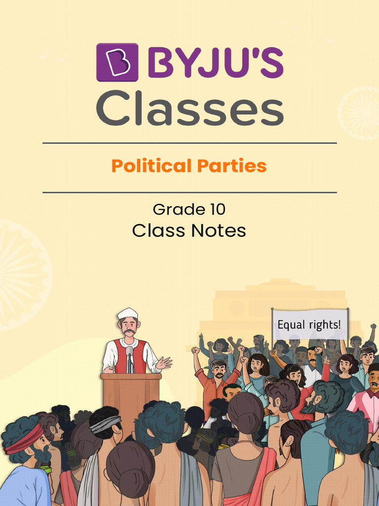 CBSE G+10 Political+Parties Notes | PDF | Political Parties | Elections