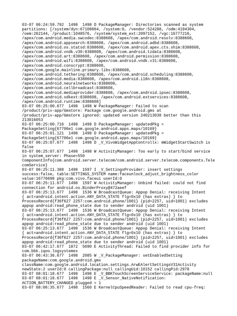Android Telecom Service Logs | PDF | System Software | Software