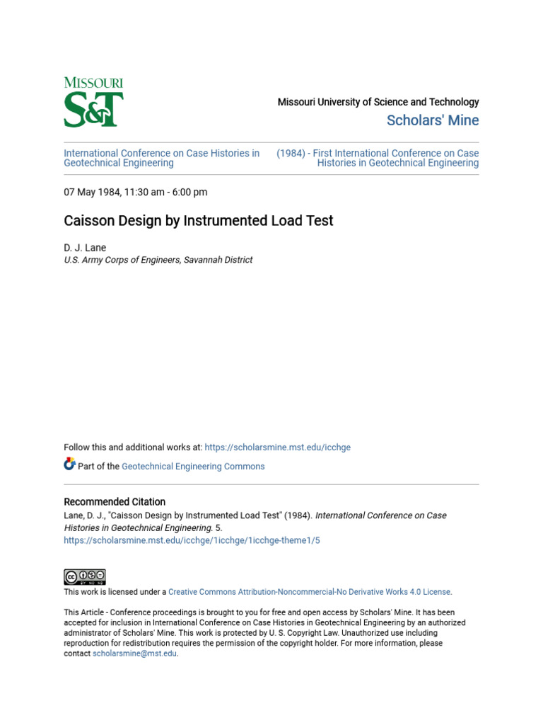 Caisson Design by Instrumented Load Test | PDF | Deep Foundation ...