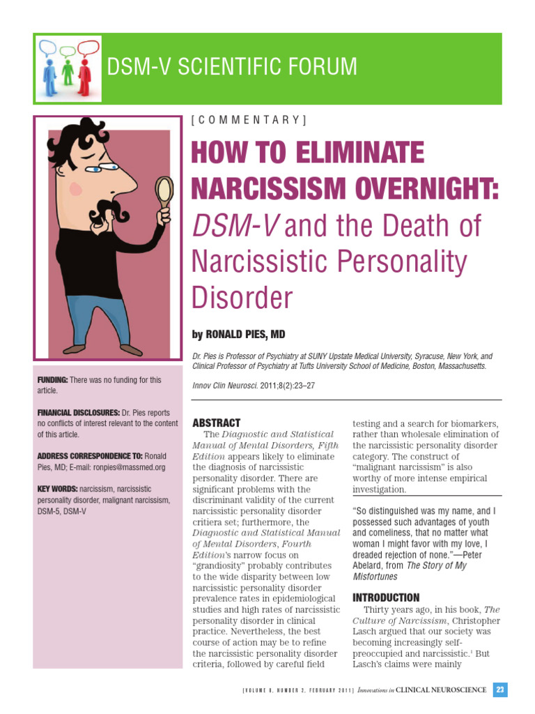 Icns 8 2 23 | PDF | Narcissism | Mental Disorder