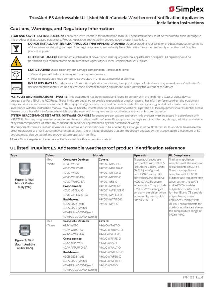 TrueAlert ES Weatherproof Appliance Guide | PDF | Electrical Wiring ...
