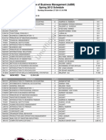 Unofficial: Institute of Business Management (Iobm) Spring 2012 Schedule